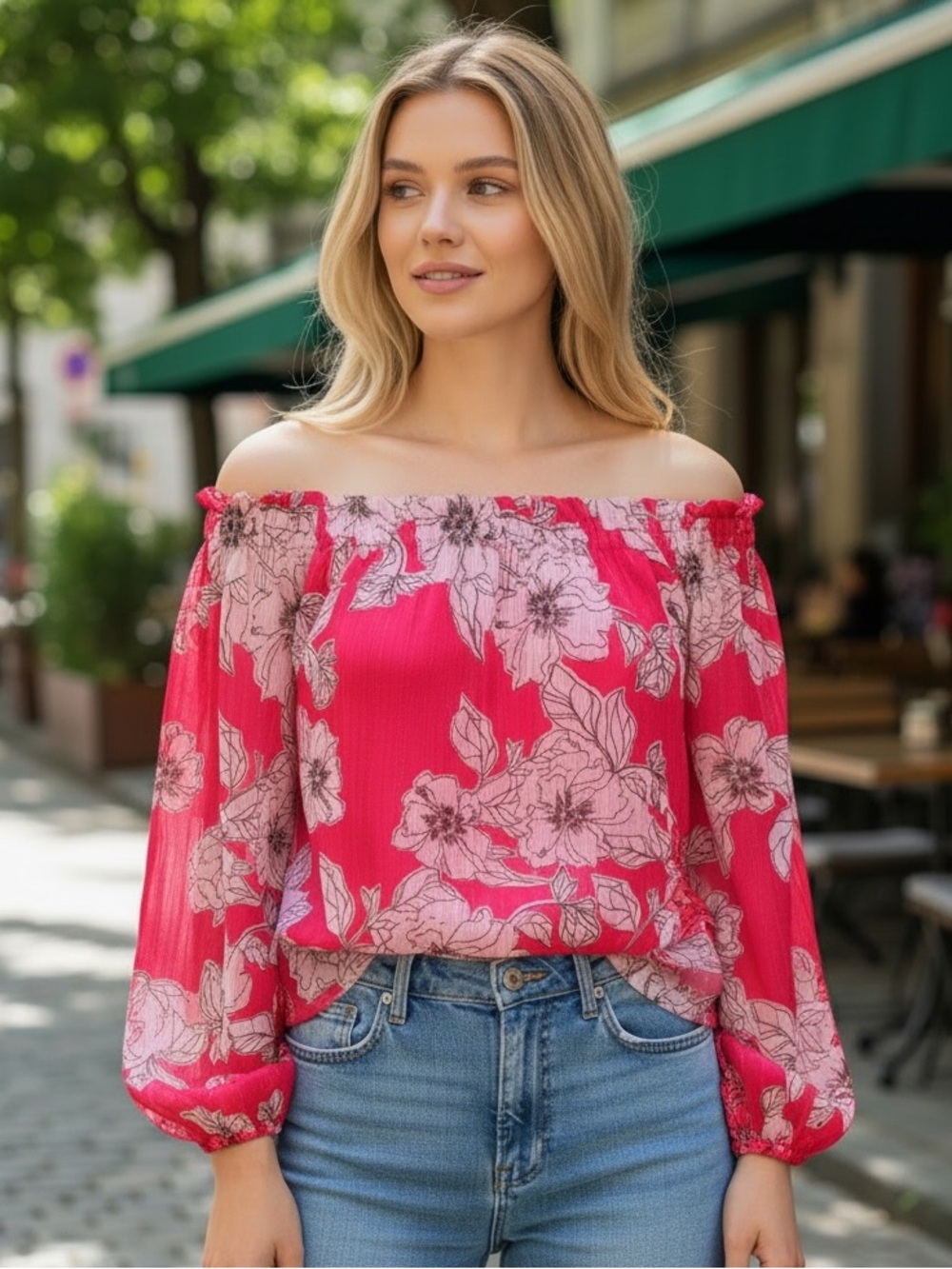 INC International Concepts Pink Smocked Blouse